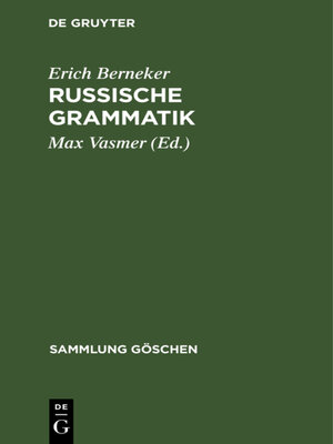 cover image of Russische Grammatik